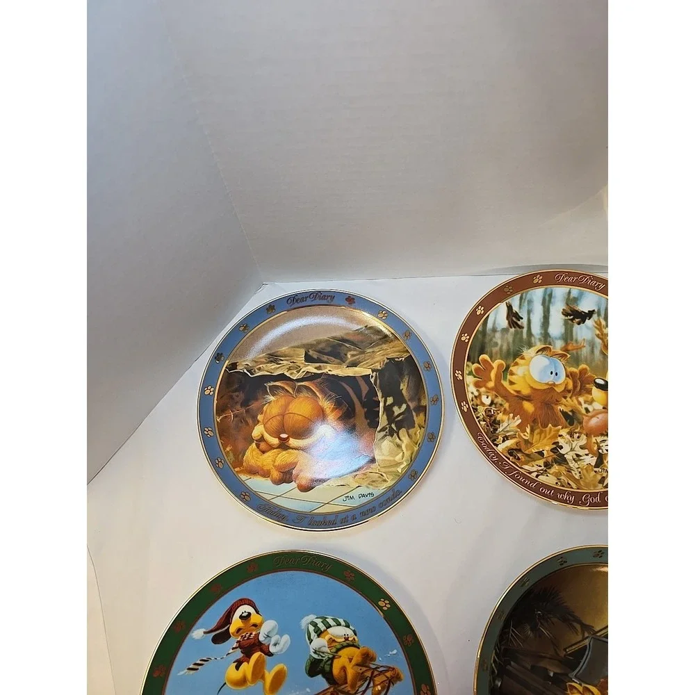 4Vintage Danbury Mint Collector Plates Garfield Cat Jim Davis Comic Strip